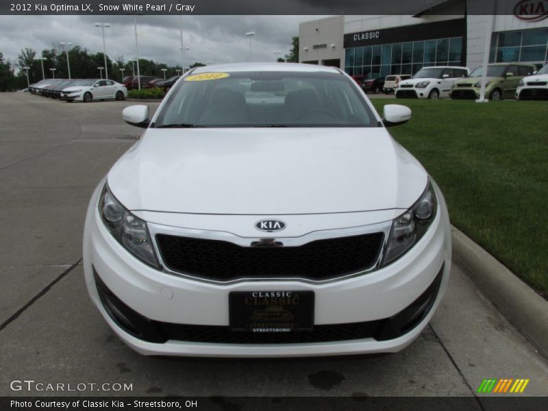 Snow White Pearl / Gray 2012 Kia Optima LX