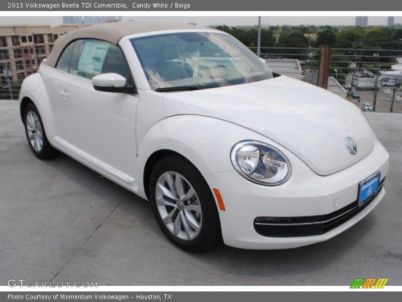 Candy White / Beige 2013 Volkswagen Beetle TDI Convertible