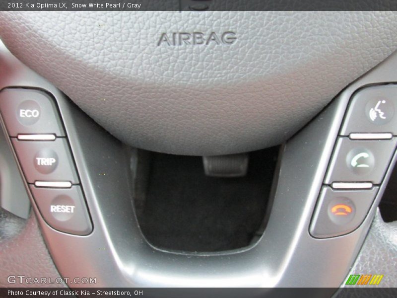 Snow White Pearl / Gray 2012 Kia Optima LX