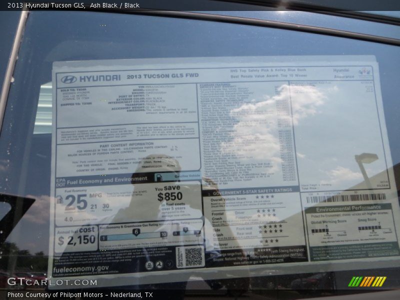 Ash Black / Black 2013 Hyundai Tucson GLS