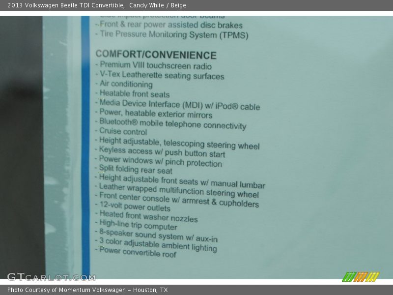 Candy White / Beige 2013 Volkswagen Beetle TDI Convertible