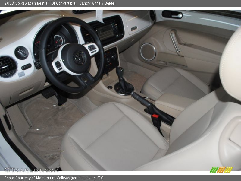 Candy White / Beige 2013 Volkswagen Beetle TDI Convertible