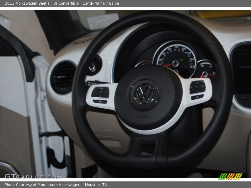 Candy White / Beige 2013 Volkswagen Beetle TDI Convertible