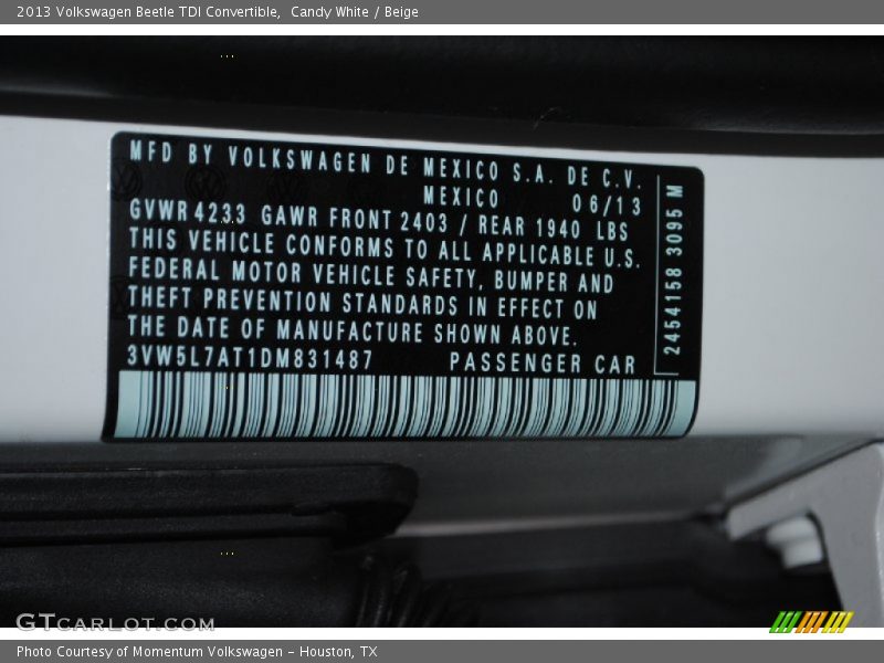 Candy White / Beige 2013 Volkswagen Beetle TDI Convertible