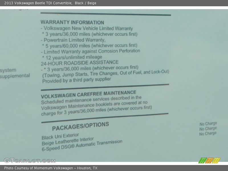 Black / Beige 2013 Volkswagen Beetle TDI Convertible