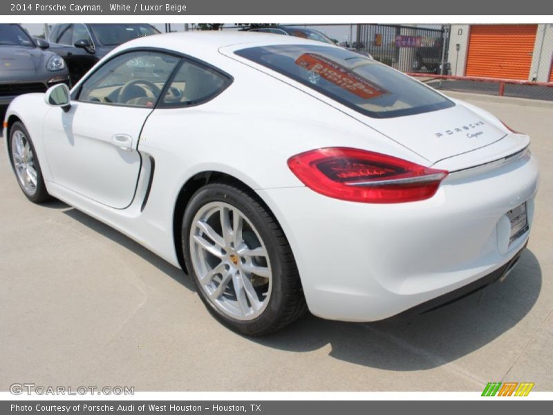 White / Luxor Beige 2014 Porsche Cayman