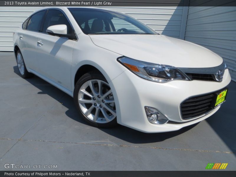 Blizzard White Pearl / Light Gray 2013 Toyota Avalon Limited