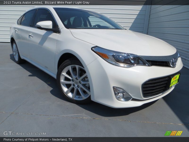Blizzard White Pearl / Light Gray 2013 Toyota Avalon Limited
