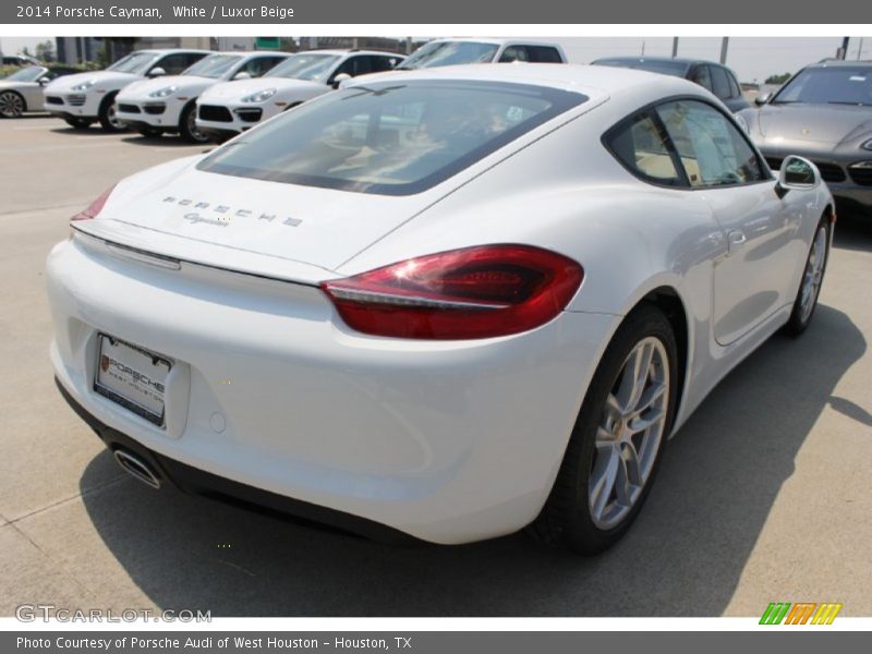 White / Luxor Beige 2014 Porsche Cayman