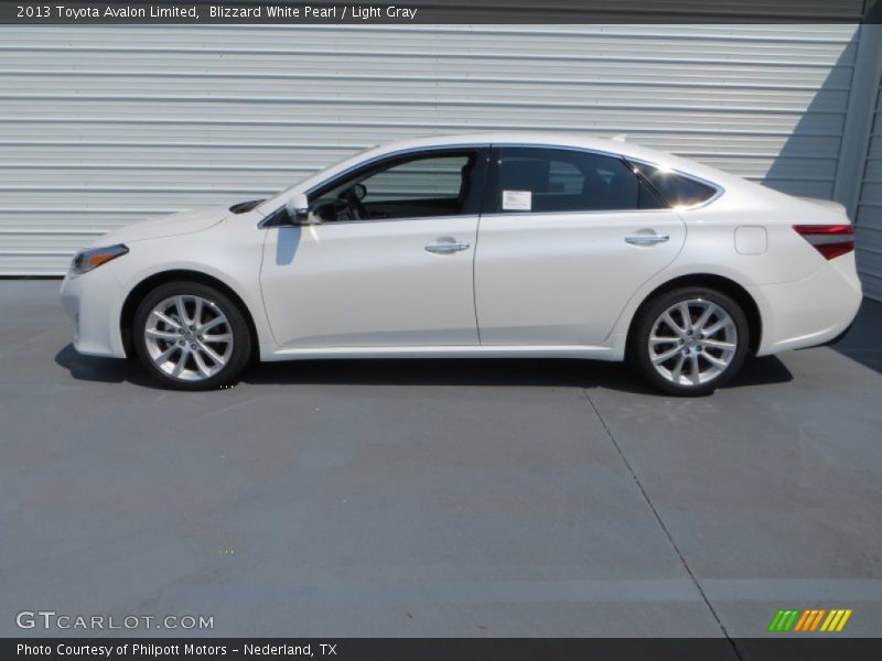 Blizzard White Pearl / Light Gray 2013 Toyota Avalon Limited