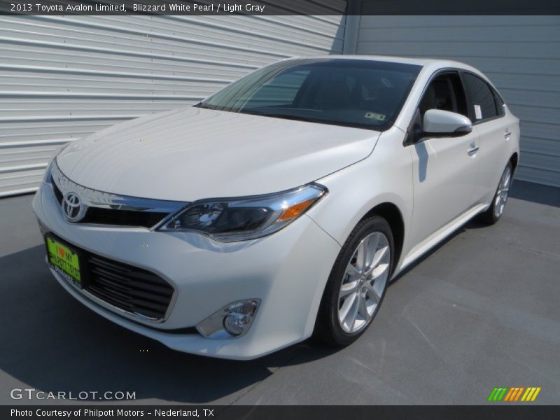 Blizzard White Pearl / Light Gray 2013 Toyota Avalon Limited