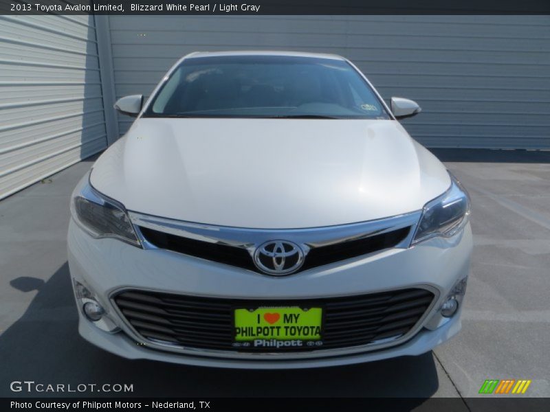 Blizzard White Pearl / Light Gray 2013 Toyota Avalon Limited
