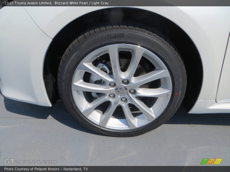 Blizzard White Pearl / Light Gray 2013 Toyota Avalon Limited