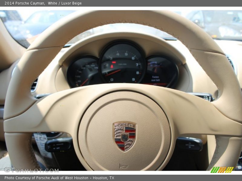 White / Luxor Beige 2014 Porsche Cayman