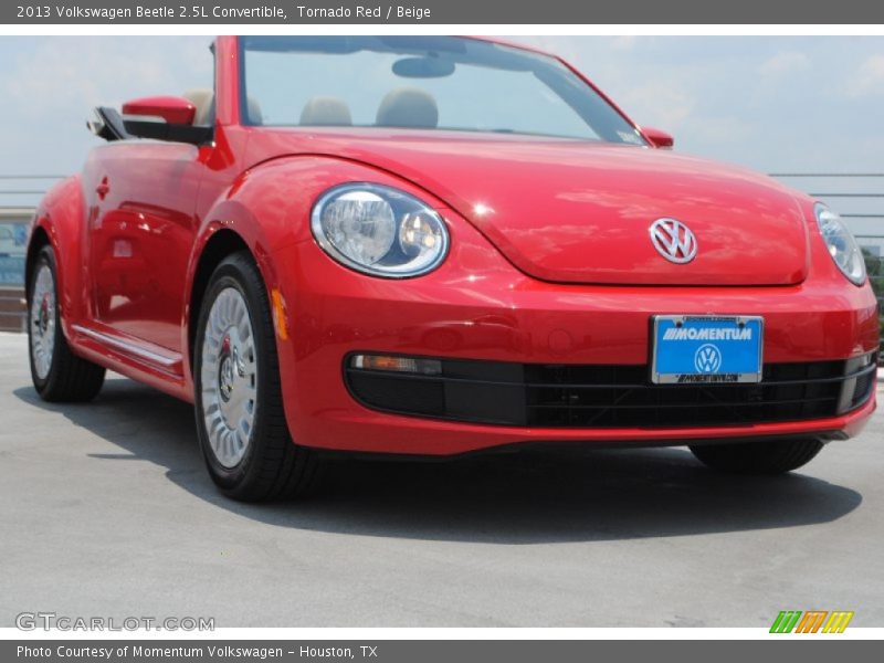 Tornado Red / Beige 2013 Volkswagen Beetle 2.5L Convertible