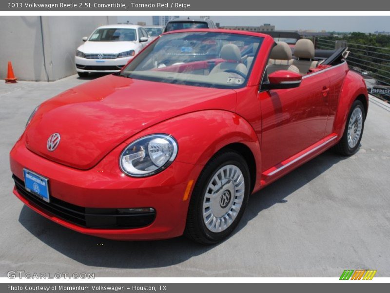 Tornado Red / Beige 2013 Volkswagen Beetle 2.5L Convertible