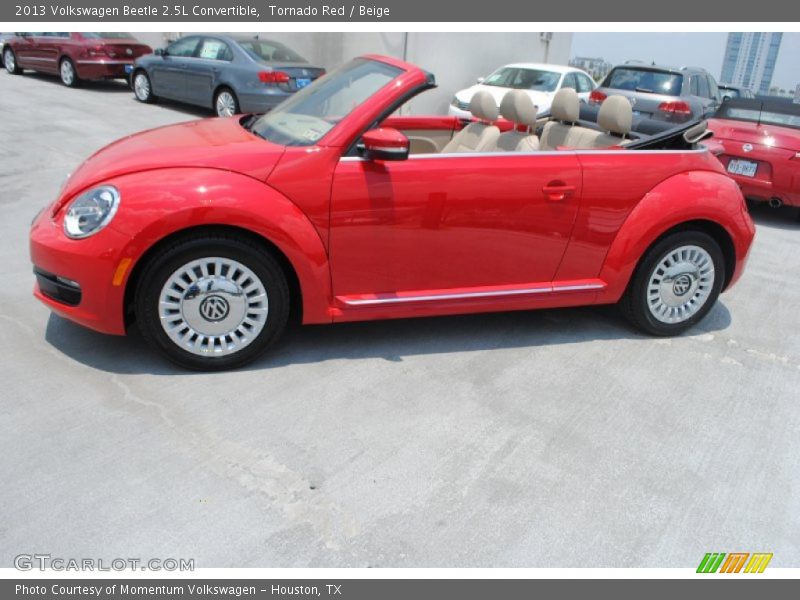 Tornado Red / Beige 2013 Volkswagen Beetle 2.5L Convertible
