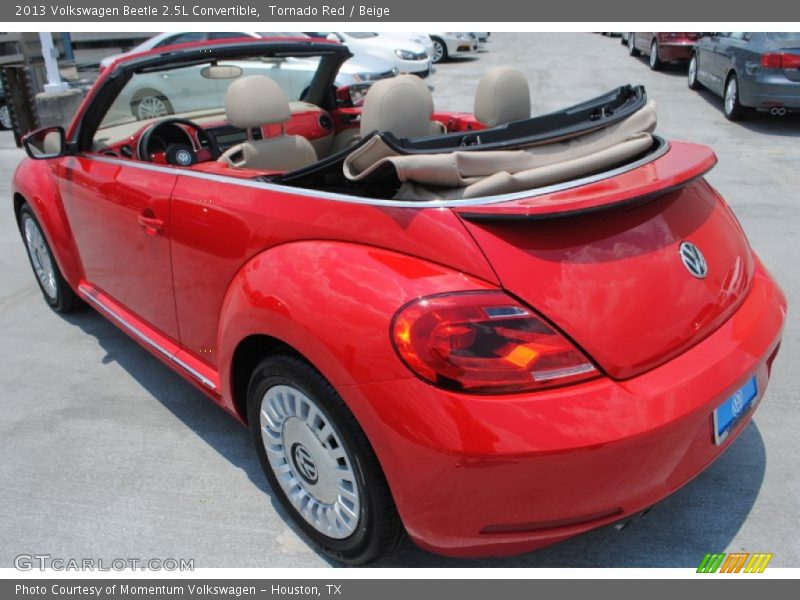 Tornado Red / Beige 2013 Volkswagen Beetle 2.5L Convertible