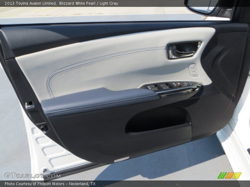 Blizzard White Pearl / Light Gray 2013 Toyota Avalon Limited