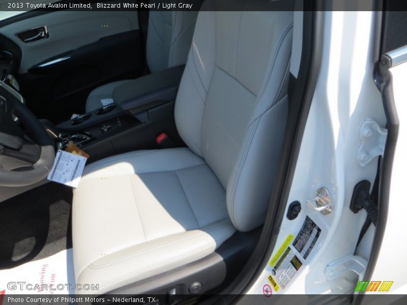 Blizzard White Pearl / Light Gray 2013 Toyota Avalon Limited
