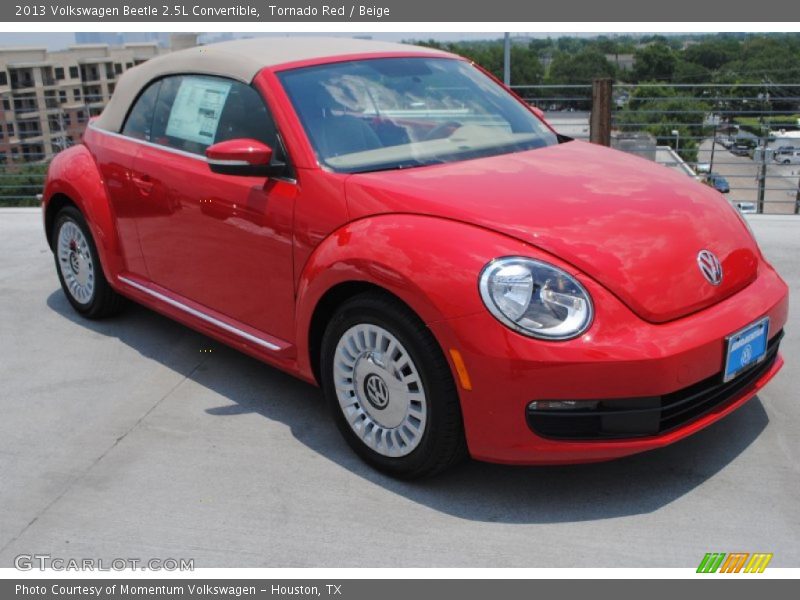 Tornado Red / Beige 2013 Volkswagen Beetle 2.5L Convertible