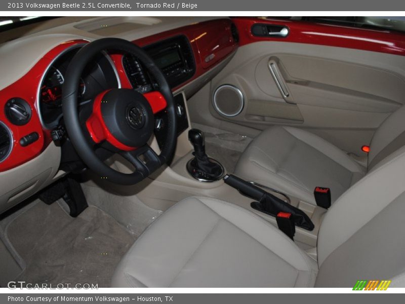 Tornado Red / Beige 2013 Volkswagen Beetle 2.5L Convertible