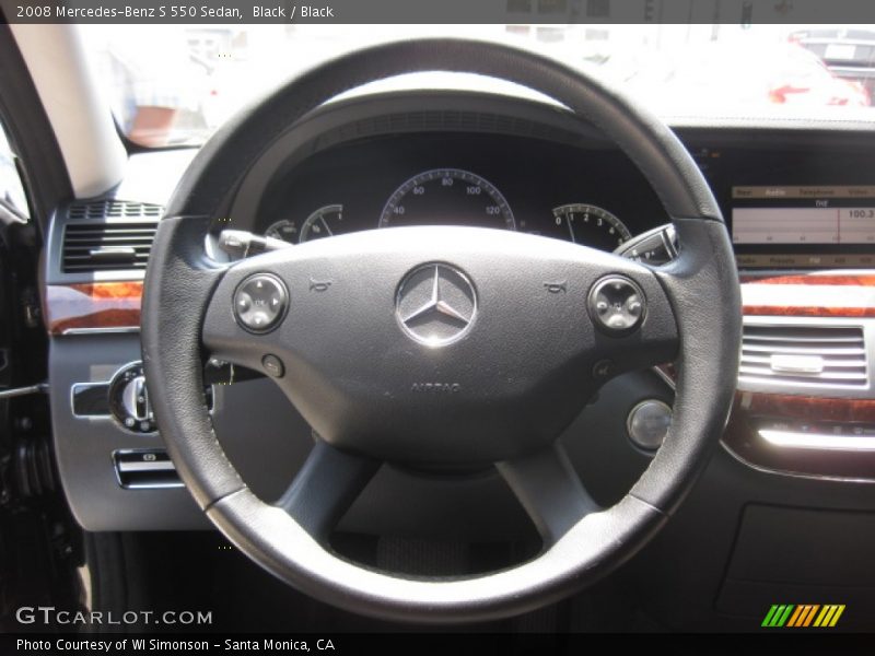 Black / Black 2008 Mercedes-Benz S 550 Sedan
