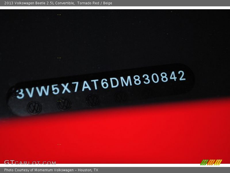 Tornado Red / Beige 2013 Volkswagen Beetle 2.5L Convertible