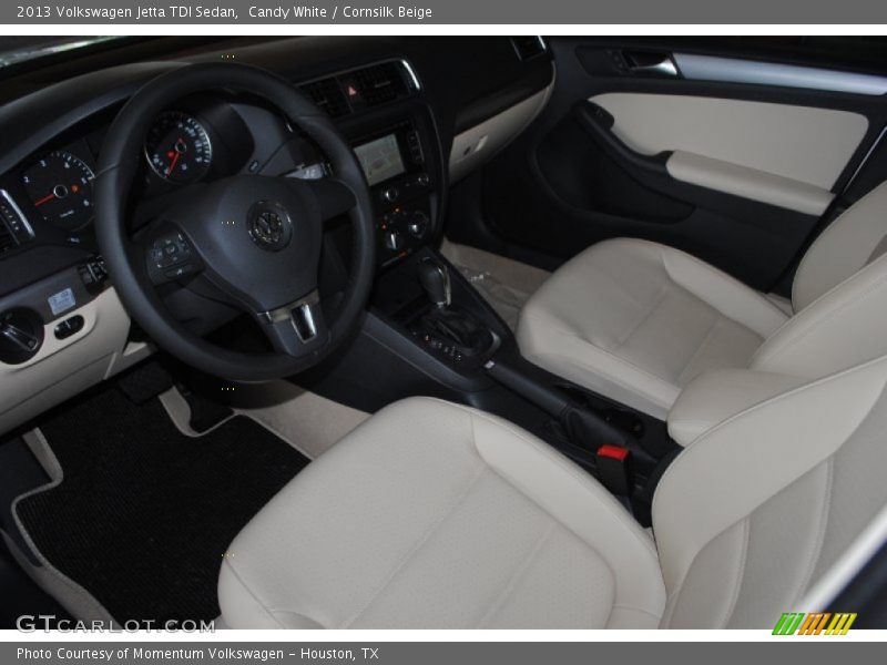 Candy White / Cornsilk Beige 2013 Volkswagen Jetta TDI Sedan