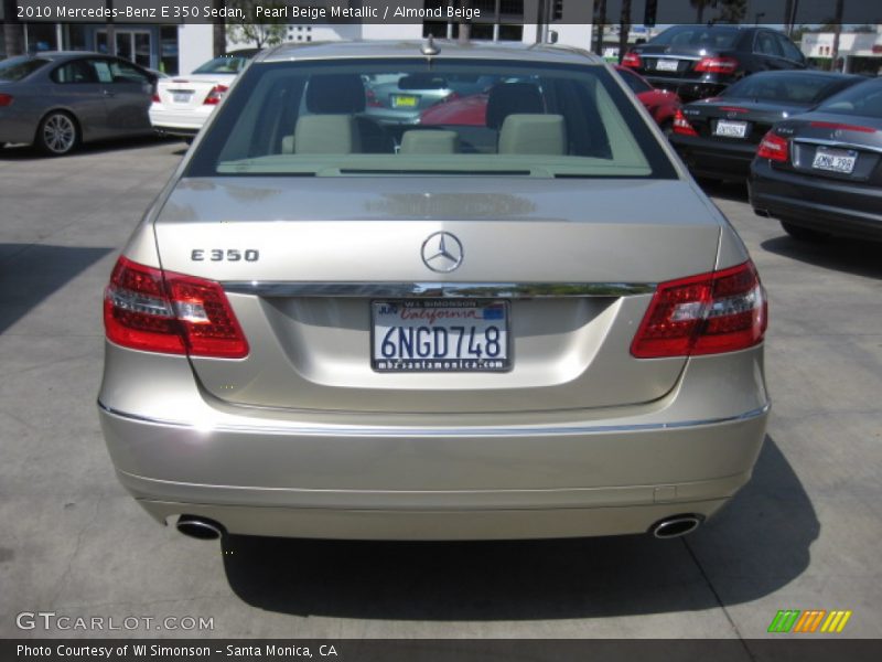 Pearl Beige Metallic / Almond Beige 2010 Mercedes-Benz E 350 Sedan