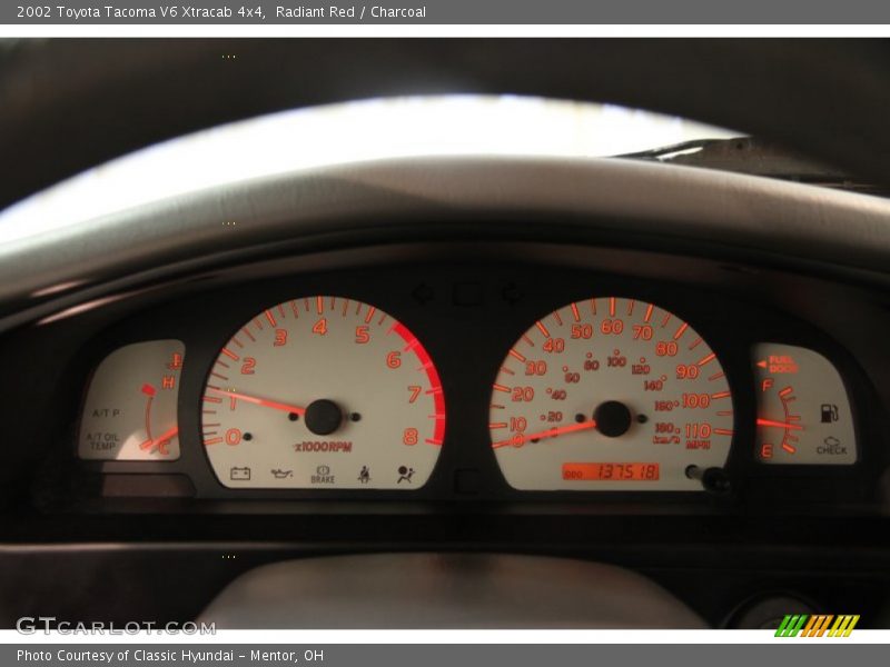 Radiant Red / Charcoal 2002 Toyota Tacoma V6 Xtracab 4x4