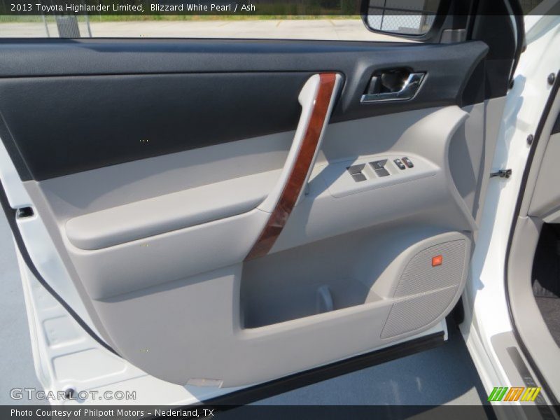 Blizzard White Pearl / Ash 2013 Toyota Highlander Limited