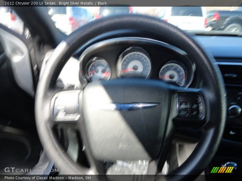 Bright Silver Metallic / Black 2012 Chrysler 200 LX Sedan