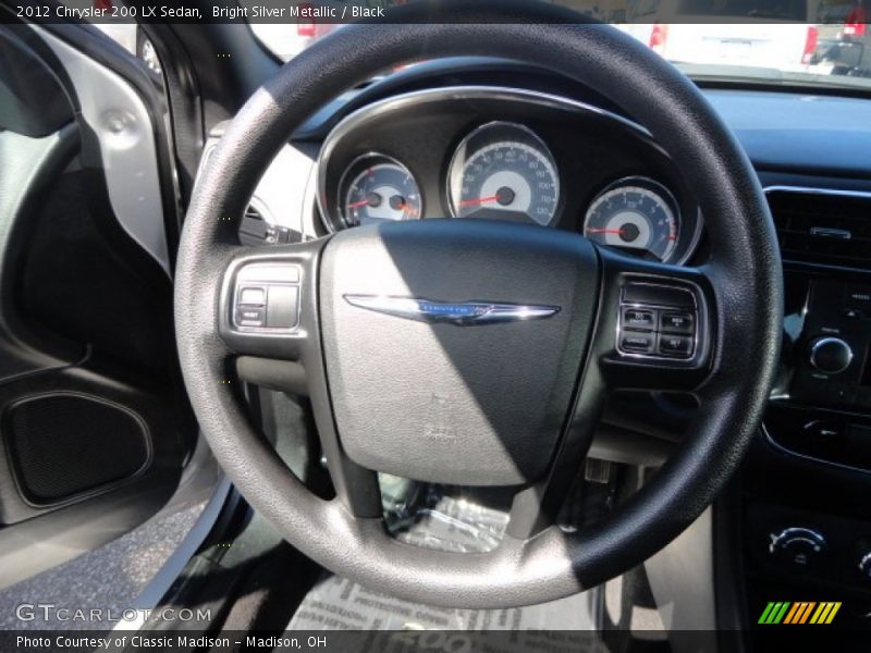 Bright Silver Metallic / Black 2012 Chrysler 200 LX Sedan