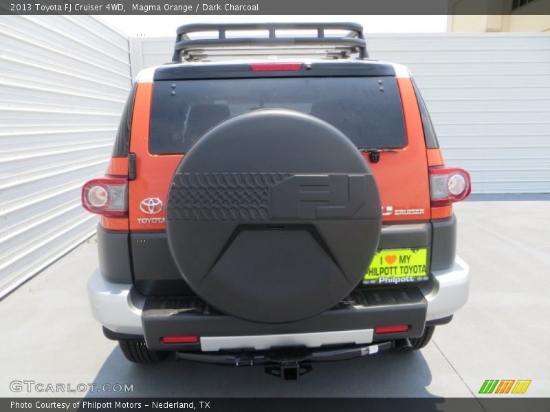 Magma Orange / Dark Charcoal 2013 Toyota FJ Cruiser 4WD
