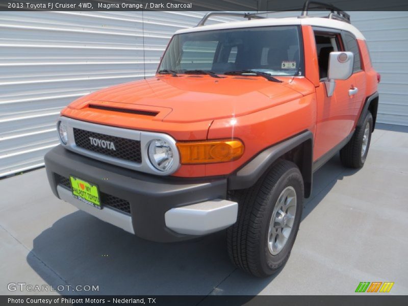 Magma Orange / Dark Charcoal 2013 Toyota FJ Cruiser 4WD