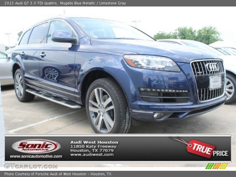 Mugello Blue Metallic / Limestone Gray 2013 Audi Q7 3.0 TDI quattro