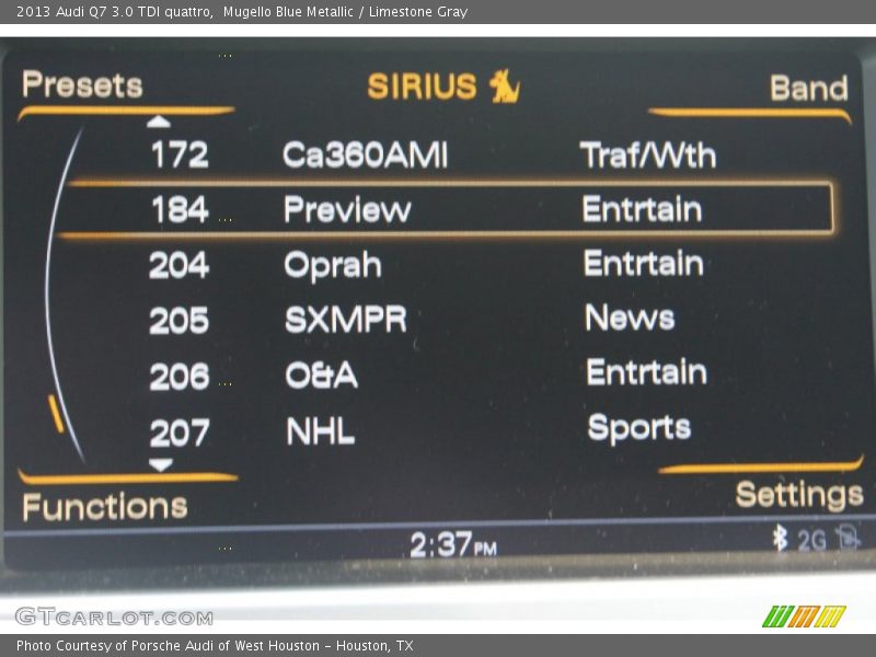 Mugello Blue Metallic / Limestone Gray 2013 Audi Q7 3.0 TDI quattro