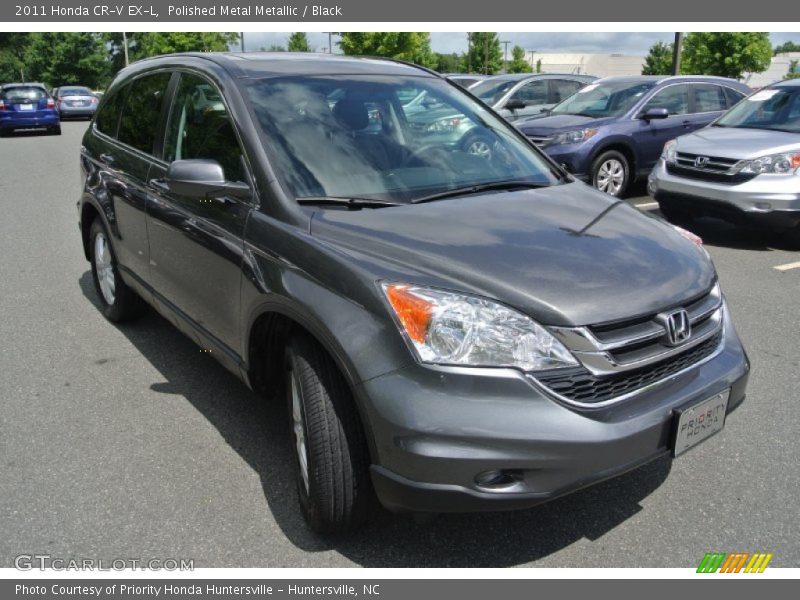 Polished Metal Metallic / Black 2011 Honda CR-V EX-L