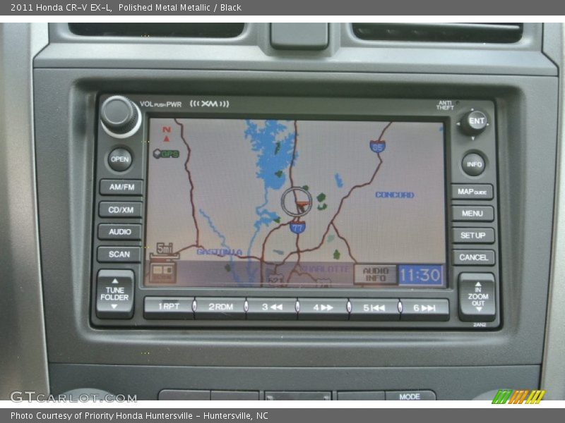 Polished Metal Metallic / Black 2011 Honda CR-V EX-L