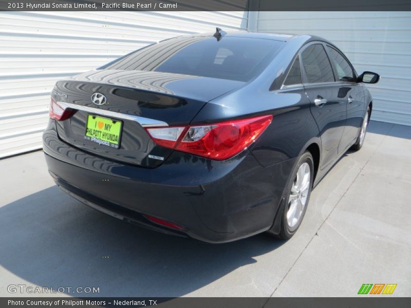 Pacific Blue Pearl / Camel 2013 Hyundai Sonata Limited