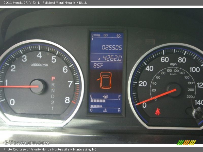 Polished Metal Metallic / Black 2011 Honda CR-V EX-L