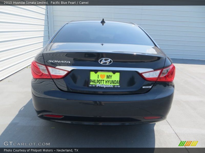 Pacific Blue Pearl / Camel 2013 Hyundai Sonata Limited