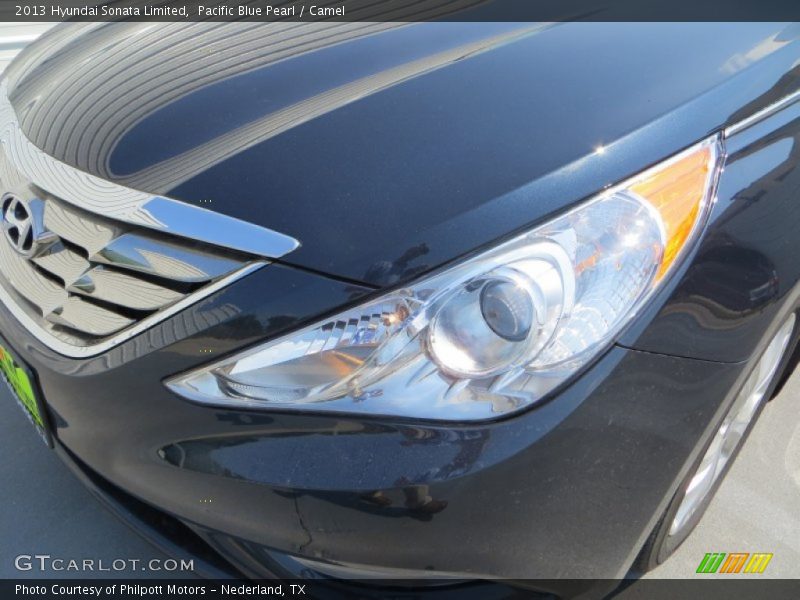 Pacific Blue Pearl / Camel 2013 Hyundai Sonata Limited