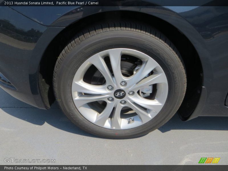 Pacific Blue Pearl / Camel 2013 Hyundai Sonata Limited