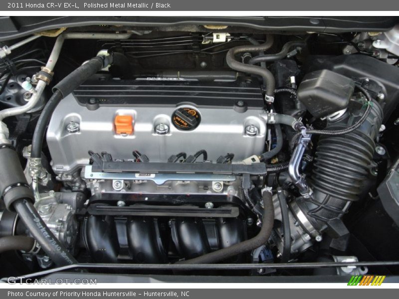 Polished Metal Metallic / Black 2011 Honda CR-V EX-L