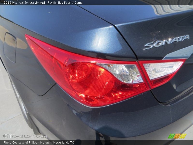 Pacific Blue Pearl / Camel 2013 Hyundai Sonata Limited