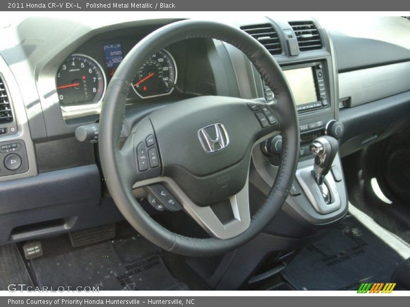 Polished Metal Metallic / Black 2011 Honda CR-V EX-L