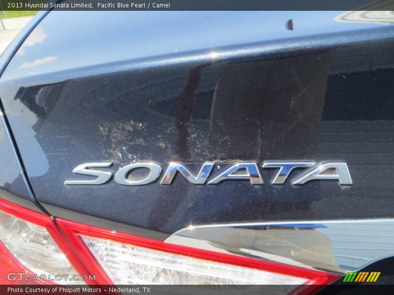 Pacific Blue Pearl / Camel 2013 Hyundai Sonata Limited