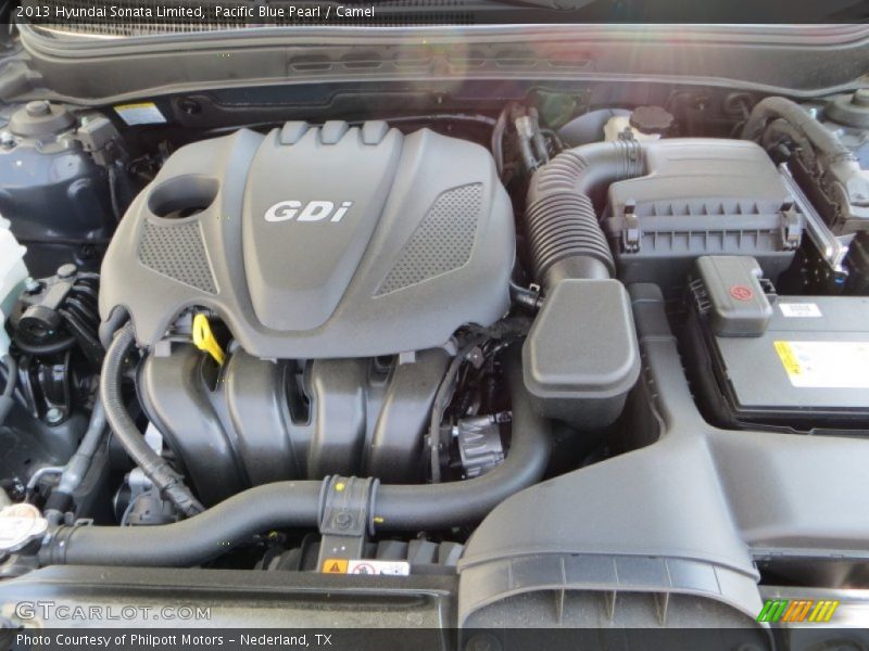 Pacific Blue Pearl / Camel 2013 Hyundai Sonata Limited